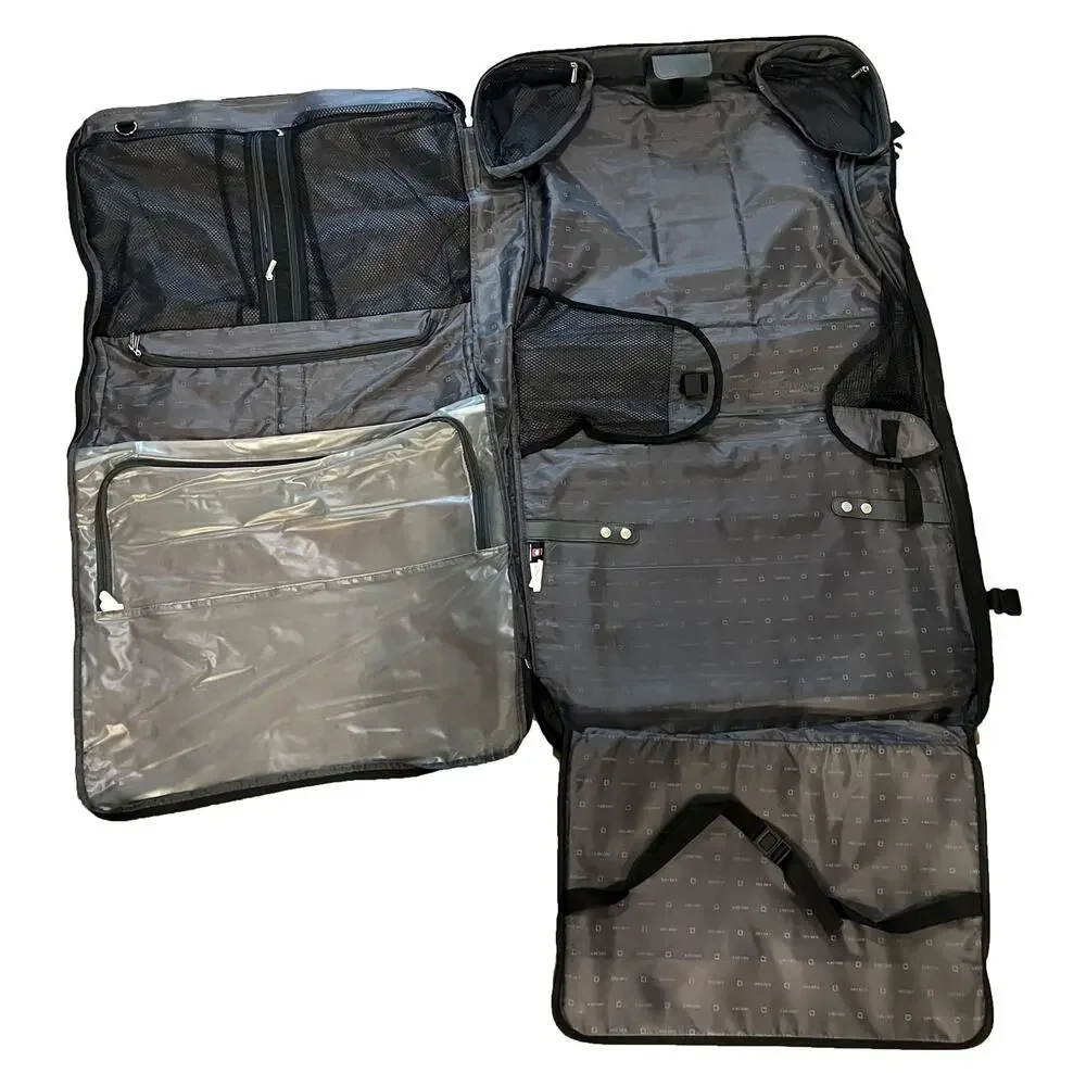 Delsey Folding Travel Garment Bag Black Suit Dress Cover Carry On Organizer